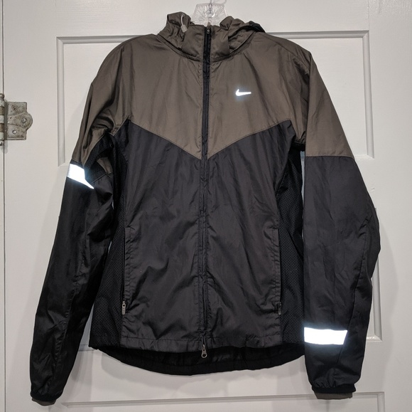 Nike Jackets & Blazers - Black and tan Nike Running wind breaker